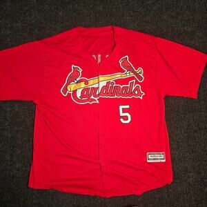 Red majestic athletic cardinals jersey